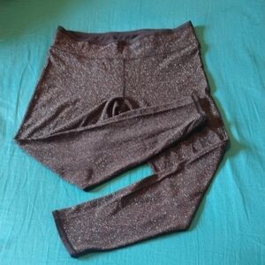 aerie Black Active Leggings with Subtle Logo